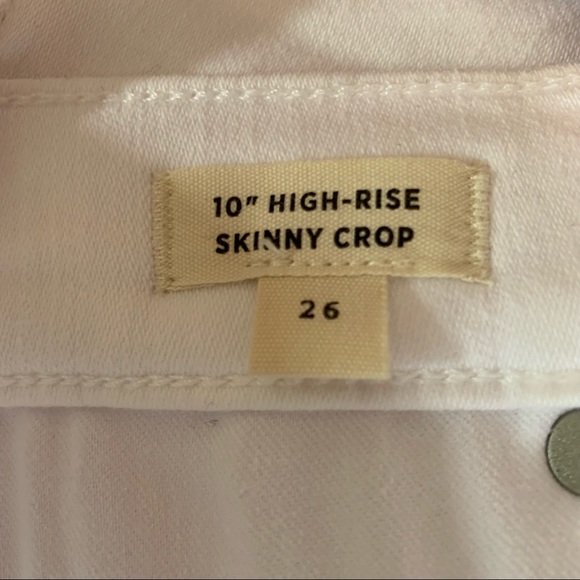 Madewell 10 Inch High Rise Skinny Crop Jeans in White - Picture 6 of 10